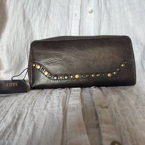Frye Melissa Western Zip Wallet, Slate (NWT)